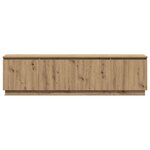 vidaXL Meuble TV avec LED chêne artisanal 180 x 38 x 49 cm