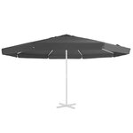 vidaXL Tissu de remplacement pour parasol d'extérieur Anthracite 515cm