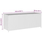 vidaXL Boîte de rangement de jardin gris 150x50x60 cm résine tressée