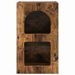 vidaXL Table de chevet Chêne fumé 29 5 x 33 5 x 50 cm