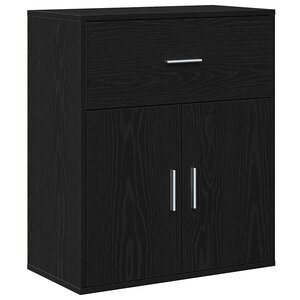 vidaXL Buffet avec tiroir Chêne noir 60 x 31 x 70 cm Bois d'ingénierie