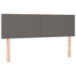 vidaXL Têtes de lit 2 Pièces Gris 72x5x78/88 cm Similicuir