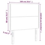 vidaXL Têtes de lit 2 Pièces Noir 100x5x78/88 cm Velours