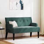 vidaXL Banc Chesterfield Vert foncé 112 x 65.5 x 75 cm Velours