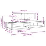 vidaXL Ensemble de canapés d'extérieur Polyester Blanc