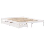 vidaXL Cadre de lit sans matelas blanc 150x200 cm bois de pin massif