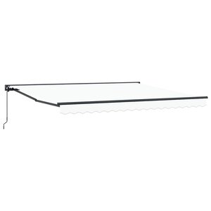 vidaXL Auvent Rétractable Blanc 400x300 cm tissu