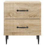 vidaXL Cabinet de chevet 2 Pièces Chêne Sonoma 43 x 34 5 x 47 5 cm