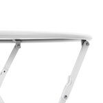 vidaXL Table de bistro pliable Blanc Ø50x71 cm en acier thermolaqué