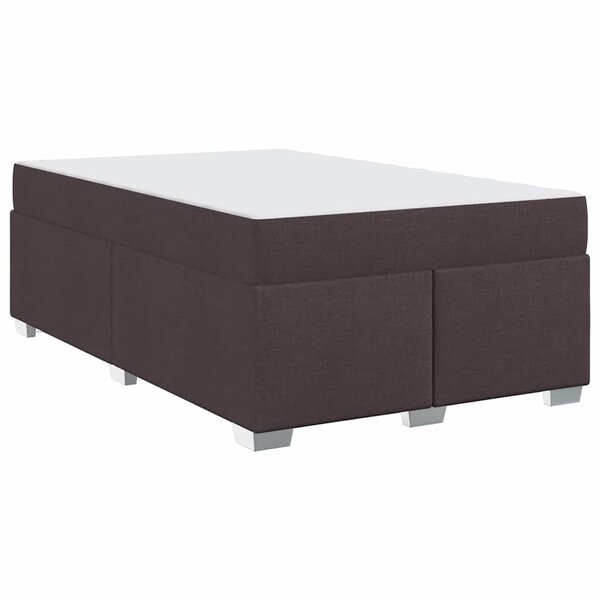 vidaXL Cadre de lit Marron foncé 120 x 200 cm tissu