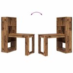 vidaXL Bureau Bois Ancien 122 x 67 x 145 cm Bois d'ingénierie