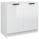 vidaXL Armoire de salle de bain Blanc brillant 64 5x33 5x59 cm