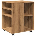 vidaXL Armoire roulante chêne artisanal 60x53x72 cm bois d'ingénierie