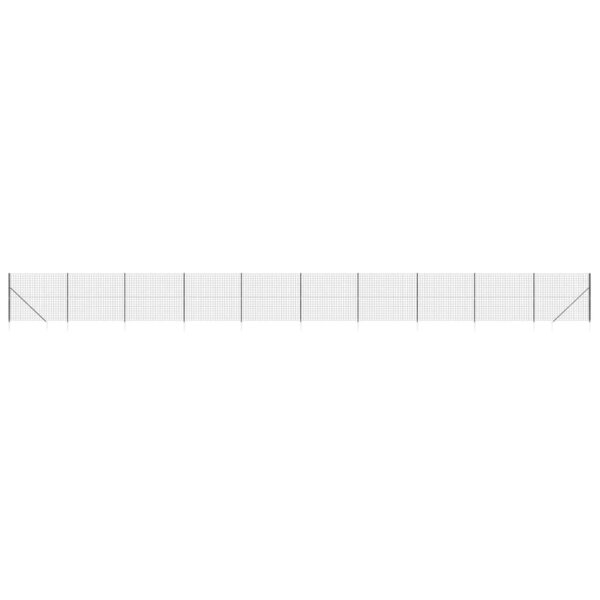 vidaXL Clôture en treillis métallique et ancrage anthracite 1 8x25 m