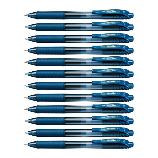 Roller encre gel rétractable ENERGEL X BL107 Pointe 0 7 mm Bleu nuit x 12 PENTEL