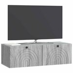 vidaXL Meuble TV mural Sonoma gris 99 x 41 x 30 cm Bois d'ingénierie