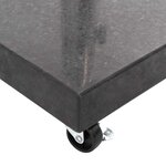 vidaXL Socle de parasol Granite 30 kg Carré Noir