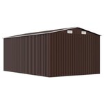 vidaXL Abri de jardin 257x392x181 cm Métal Marron