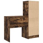 vidaXL Bureau avec tiroir avec étagère avec stockage 2 Pièces Chêne fumé