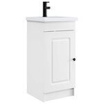 vidaXL Meuble de salle de bain avec évier Blanc 42 x 40 x 84 5 cm