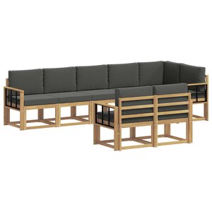 vidaXL Ensemble de canapés d'extérieur 8 pc Blanc et anthracite