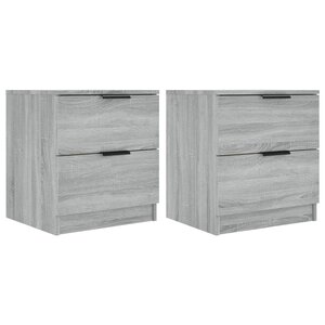 vidaXL Tables de chevet 2 Pièces Sonoma gris Bois d'ingénierie