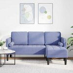 vidaXL Ensemble de Canapés Bleu jean 173 x 131 x 67 cm tissu