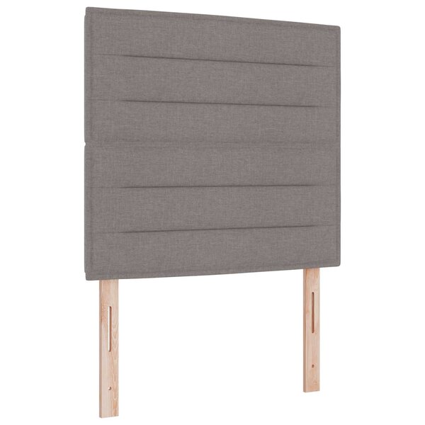 vidaXL Tête de lit LED avec bandes LED Taupe 90 cm tissu