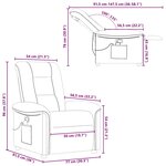 vidaXL Fauteuil de massage inclinable Marron Tissu