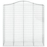 vidaXL Panier de gabions arqué 200x50x200/220 cm Fer galvanisé
