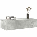 vidaXL Étagère murale avec tiroirs gris béton bois d'ingénierie