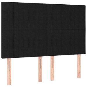vidaXL Tête de lit Noir 144x5x118/128 cm Tissu