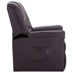 vidaXL Chaise inclinable Marron Similicuir