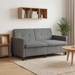 vidaXL Canapé-Lit Gris foncé Tissu