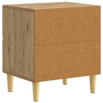 vidaXL Table de chevet 2 Pièces Chêne artisanal 43 x 34 5 x 48 cm