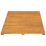 vidaXL Tapis de bain Uni Marron 80 x 50 cm bois