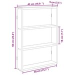 vidaXL Étagère murale chêne artisanal 43x9x60 cm bois d'ingénierie