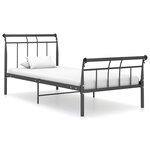 vidaXL Cadre de lit sans matelas noir métal 100x200 cm