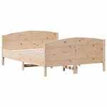 vidaXL Cadre de lit sans matelas 160x200 cm bois massif de pin