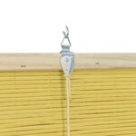 vidaXL Store enrouleur avec des rideaux Jaune 90 x 220 cm Bambou