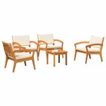 vidaXL Ensemble bistrot Marron 45 x 45 x 38cm Bois d'acacia massif