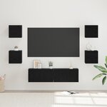 vidaXL Ensemble meuble TV 6 Pièces Chêne noir Moyen 120 x 30 x 30 cm