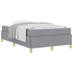 vidaXL Cadre de lit avec matelas Gris clair 120 x 200 cm tissu