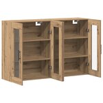 vidaXL Armoires murales 2 Pièces en chêne artisan 69 5x34x90 cm en bois d'ingénierie