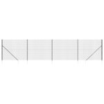 vidaXL Clôture en treillis métallique et ancrage anthracite 1 8x10 m