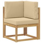 vidaXL Ensemble de canapés d'extérieur 7 pc Blanc et Beige Polyester