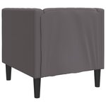 vidaXL Fauteuil Chesterfield gris similicuir