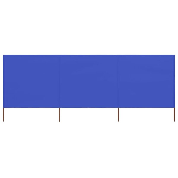vidaXL Paravent 3 panneaux Tissu 400 x 80 cm Bleu azuré