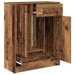 vidaXL Buffet avec tiroirs et portes vieux bois 73x31x90 cm