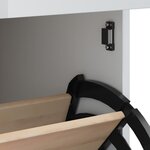 vidaXL Armoire à chaussures VIKEN blanc bois d'ingénierie